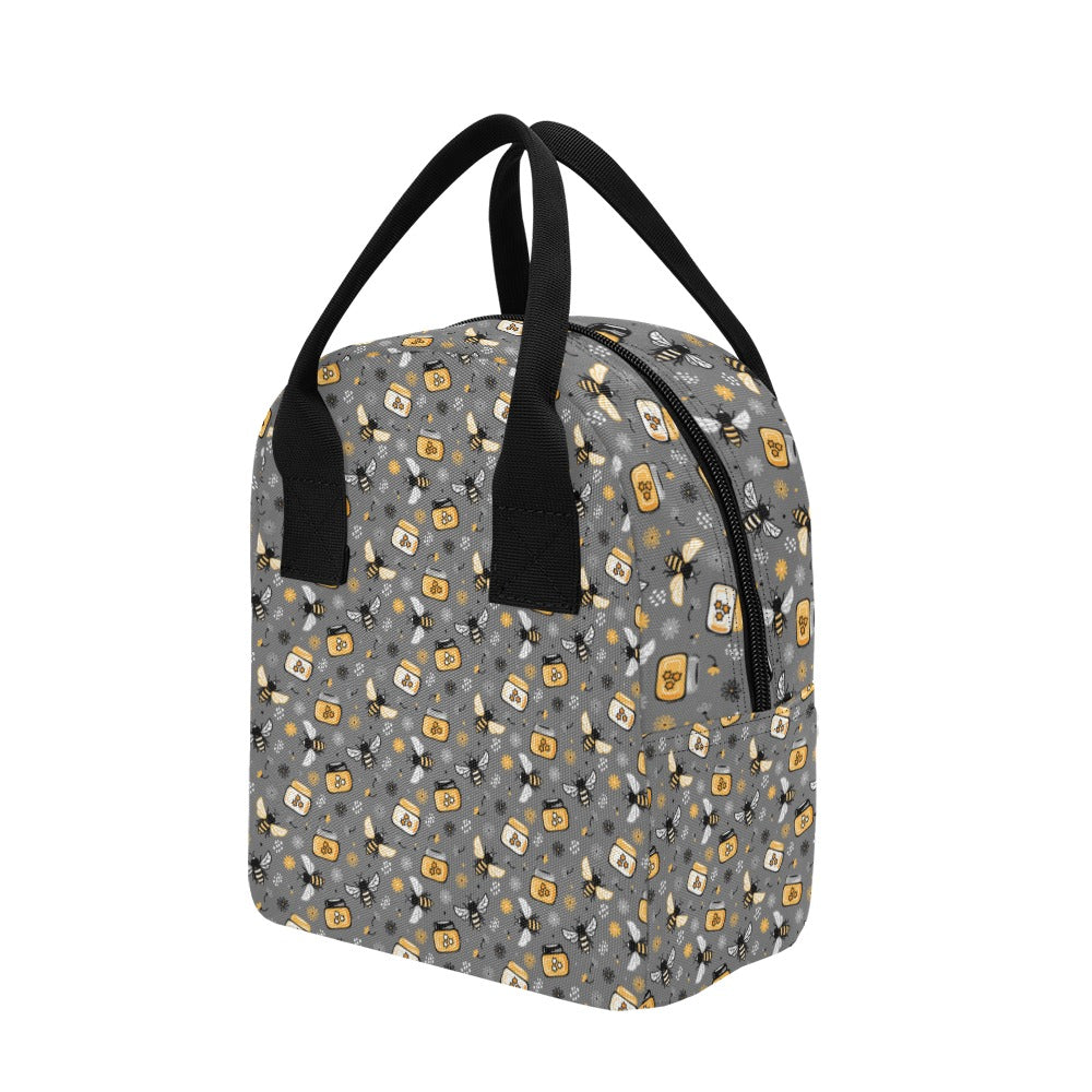 Honey Bee Print Design LKS301 Insulated Lunch Bag