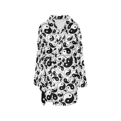 Yin Yang Print Design LKS302 Women's Fleece Robe