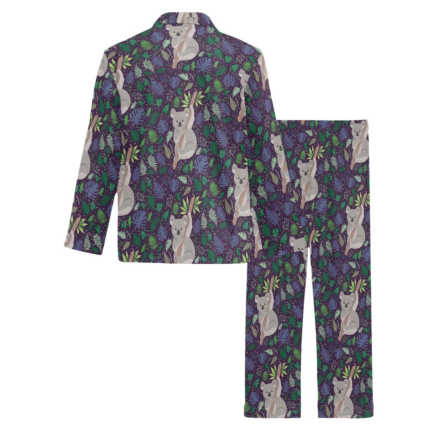 Koala Pattern Print Design 06 Men's Long Pajama Set