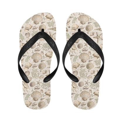 Seashell Print Design LKS304 Flip Flops