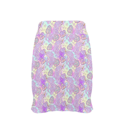Unicorn Rainbow Star Heart Print 17" Golf & Pickleball Skort with Pockets