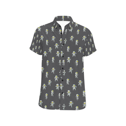 Mummy Print Design LKS305 Men Short Sleeve Button Up Shirt