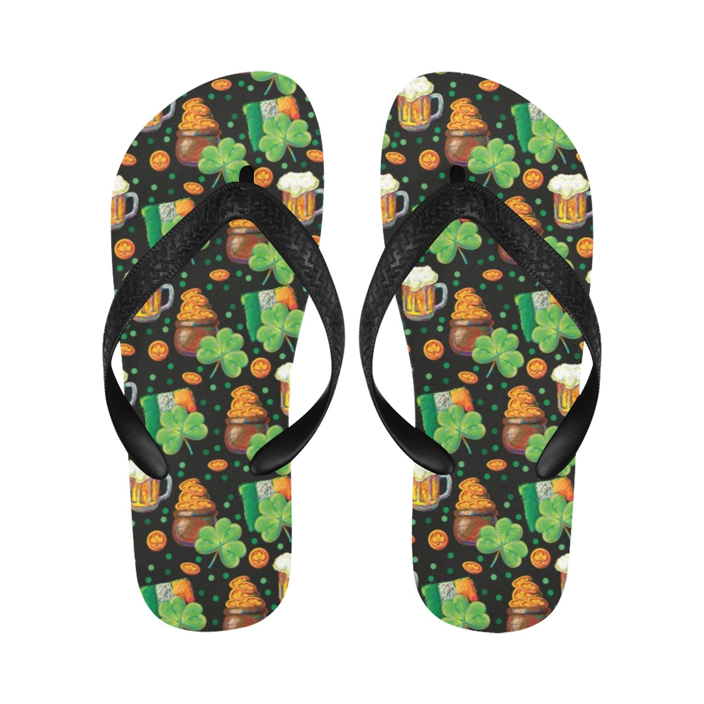 St Patricks Day Print Design LKS303 Flip Flops
