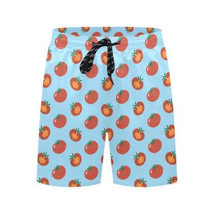 Tomato Print Design LKS304 Men's Swim Trunks Beach Shorts