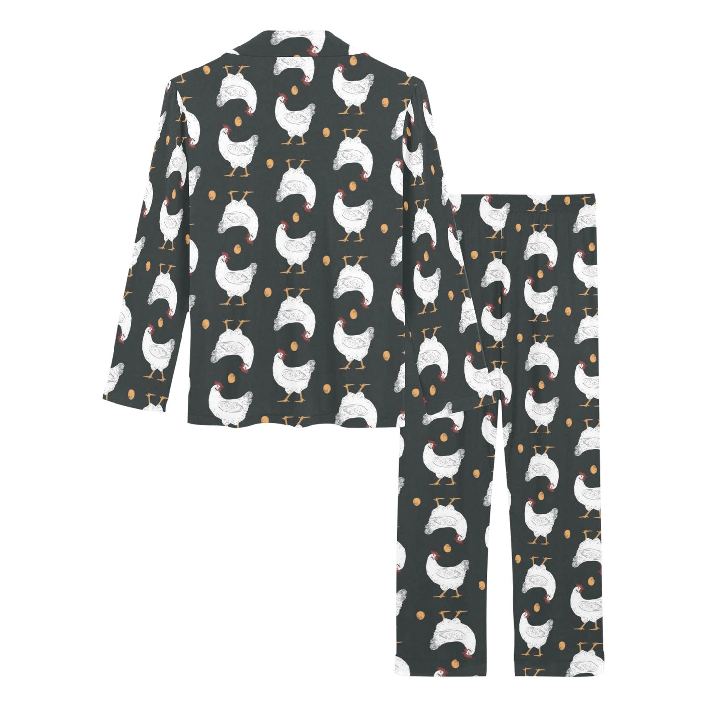 Chicken Pattern Print Design 06 Women's Long Pajama Set