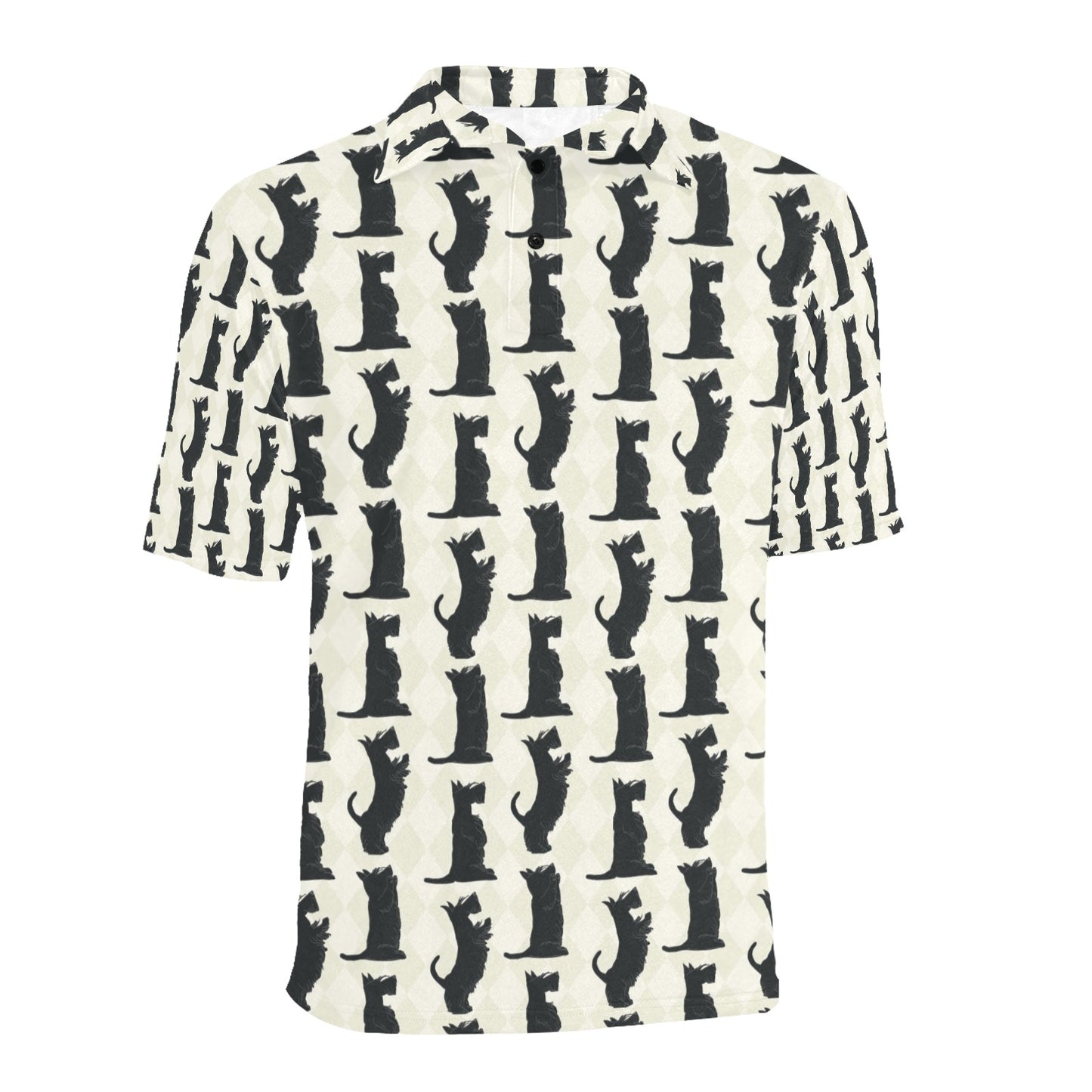 Scottish Terriers Print Design LKS309 Men Polo Shirt