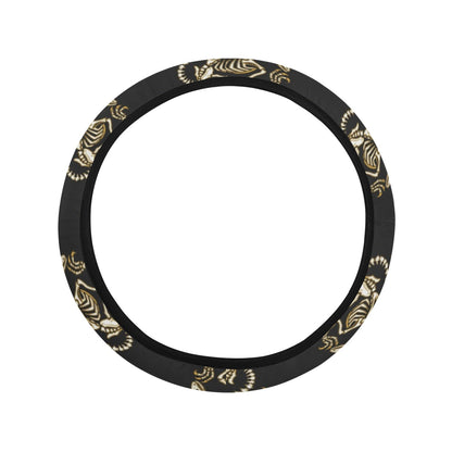 Skeleton Dragon Print Design LKS306 Steering Wheel Cover with Elastic Edge
