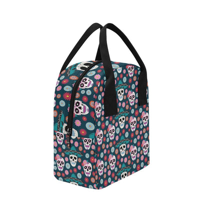 Sugar Skull Print Design LKS308 Insulated Lunch Bag