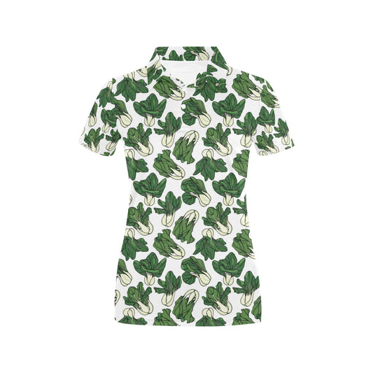 Bok Choy Pattern Print Design 02 Women's Polo Shirt