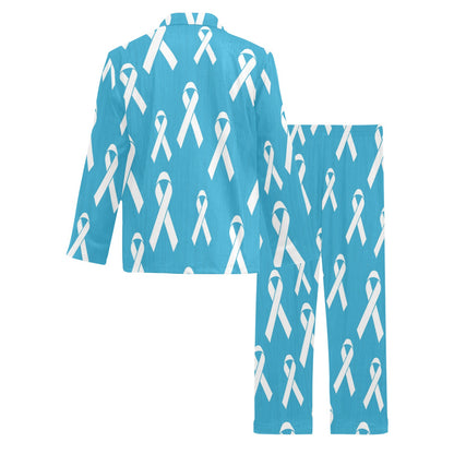Liver cancer Pattern Print Design 01 Men's Long Pajama Set