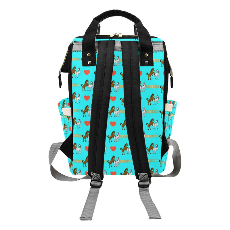 Horse Couple Love Print Design LKS309 Diaper Bag Backpack