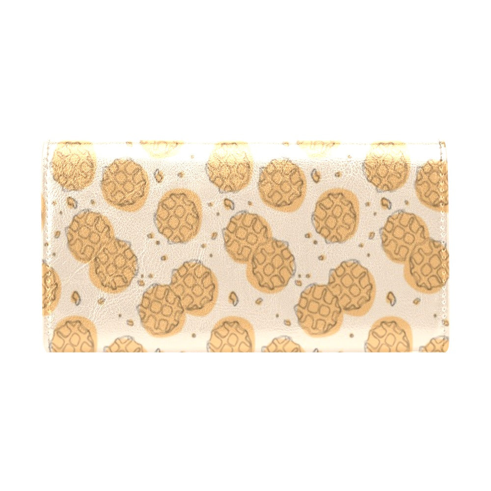 Waffle Print Design LKS303 Women's Trifold Wallet