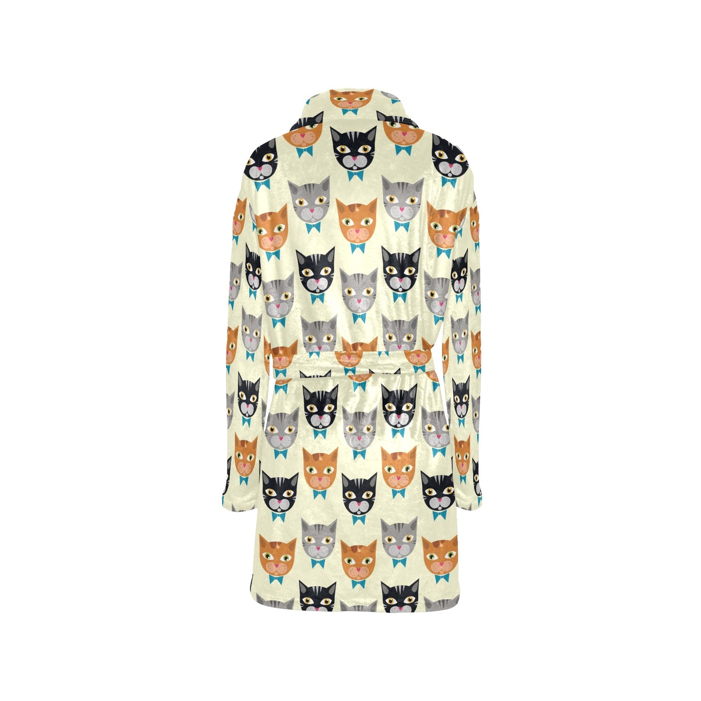 Cat Pattern Print Design 05 Women's Fleece Robe