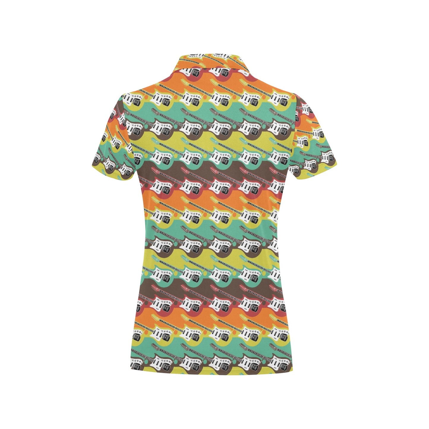 Electric Guitar Print Design LKS401 Women's Polo Shirt