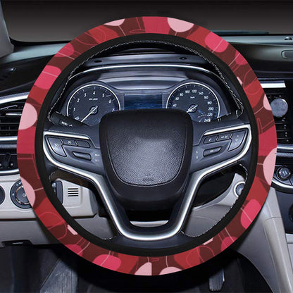 Wine Print Design LKS304 Steering Wheel Cover with Elastic Edge