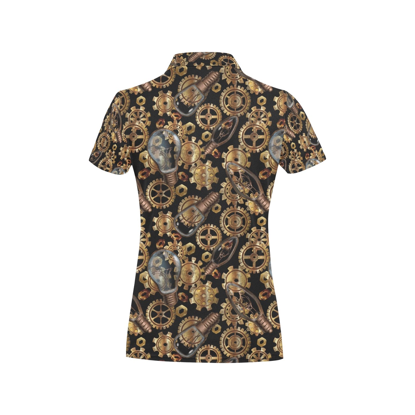 Steampunk Lightbulb Print Design LKS304 Women's Polo Shirt
