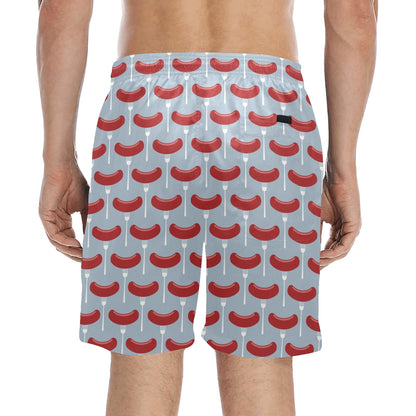 Sausage Print Design LKS301 Men's Swim Trunks Beach Shorts