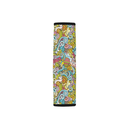Hippie Print Design LKS301 Car Seat Belt Cover