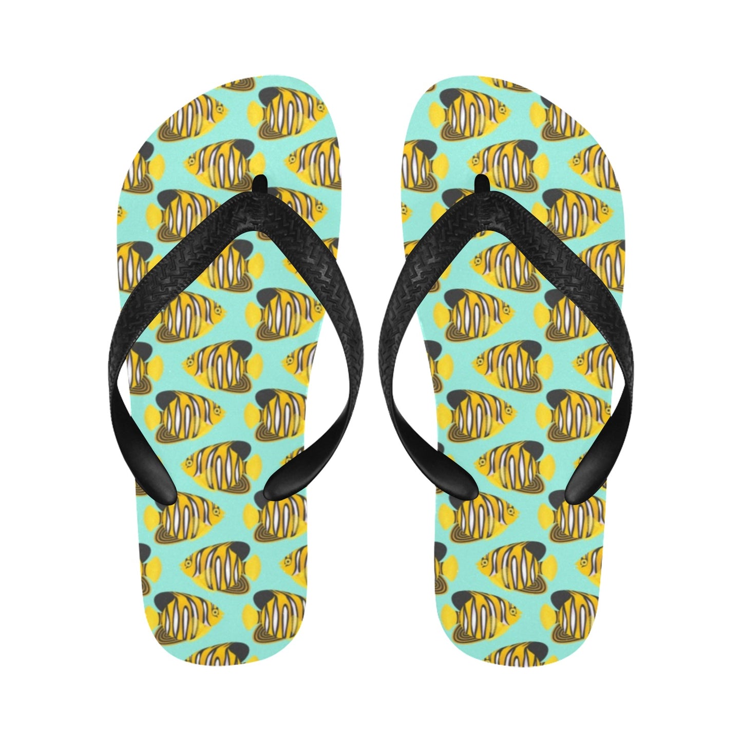 Angelfish Print Design LKS402 Flip Flops