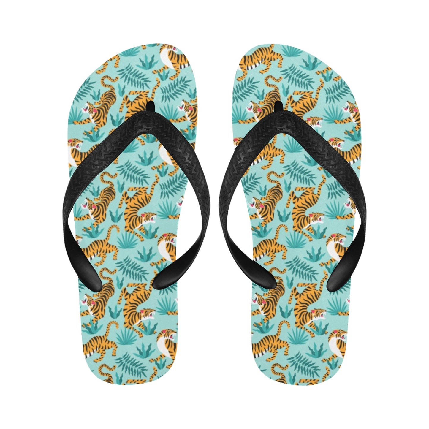 Tiger Print Design LKS304 Flip Flops