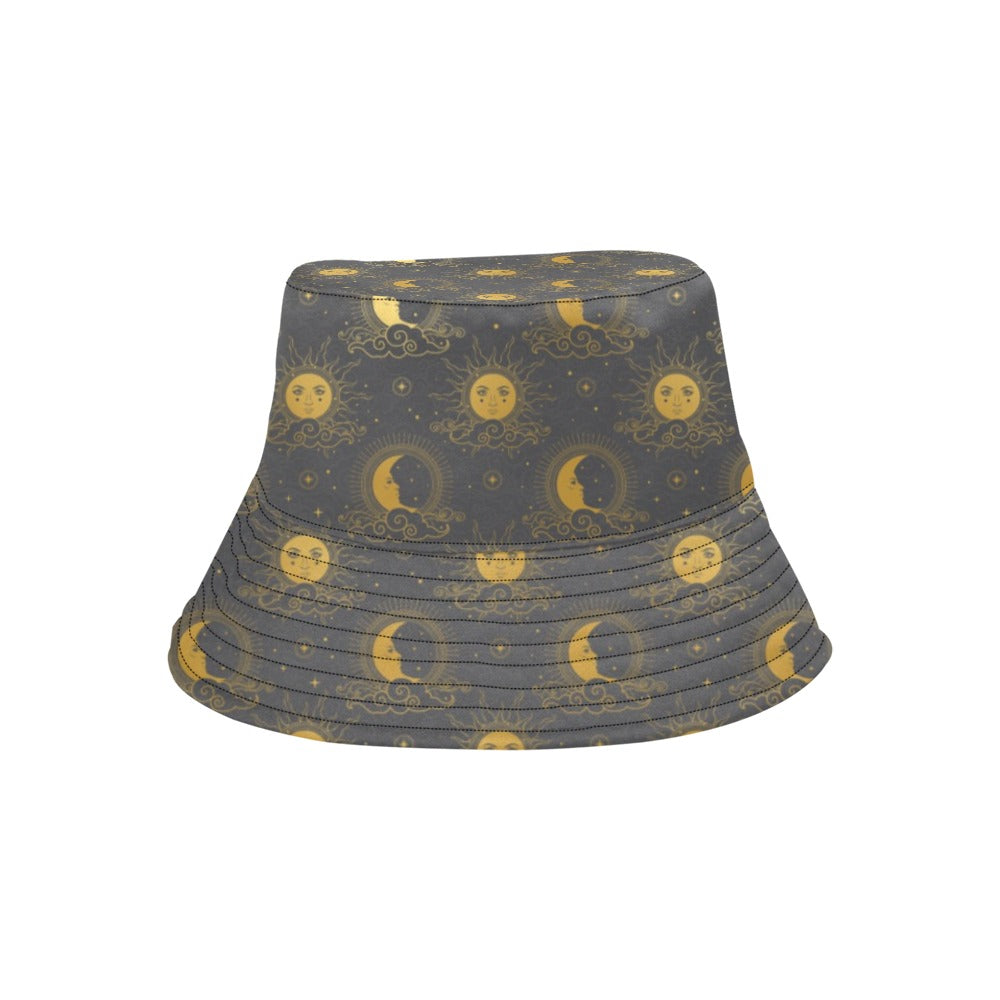 Sun Moon Print Design LKS305 Unisex Bucket Hat