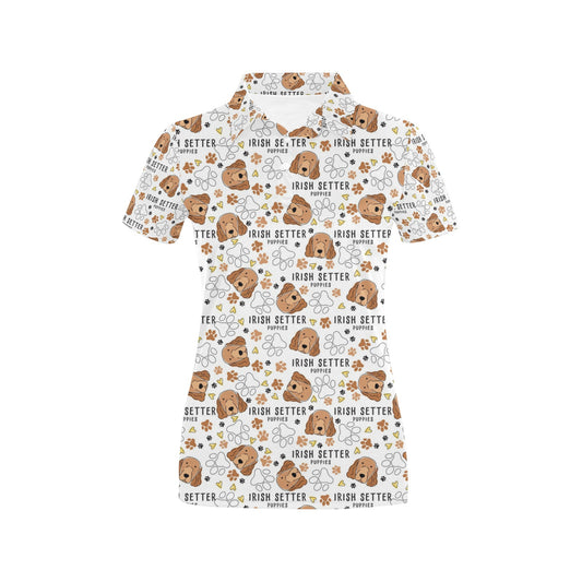 Setters Irish Print Design LKS301 Women's Polo Shirt