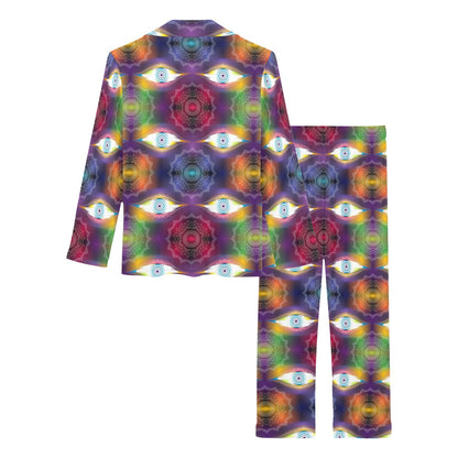 Chakra Eye Print Pattern Women's Long Pajama Set