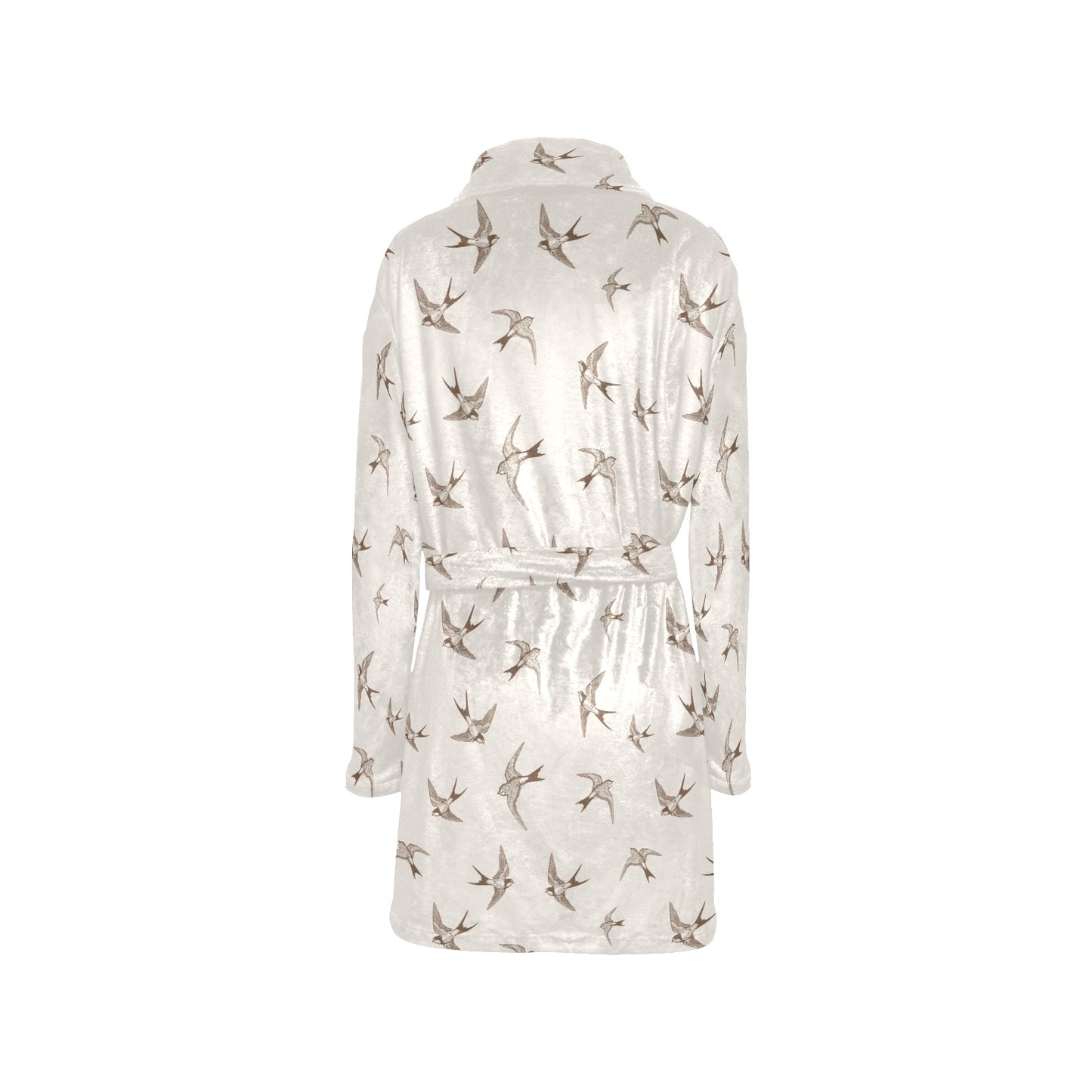 Swallow Bird Pattern Print Design 01 Women's Fleece Robe