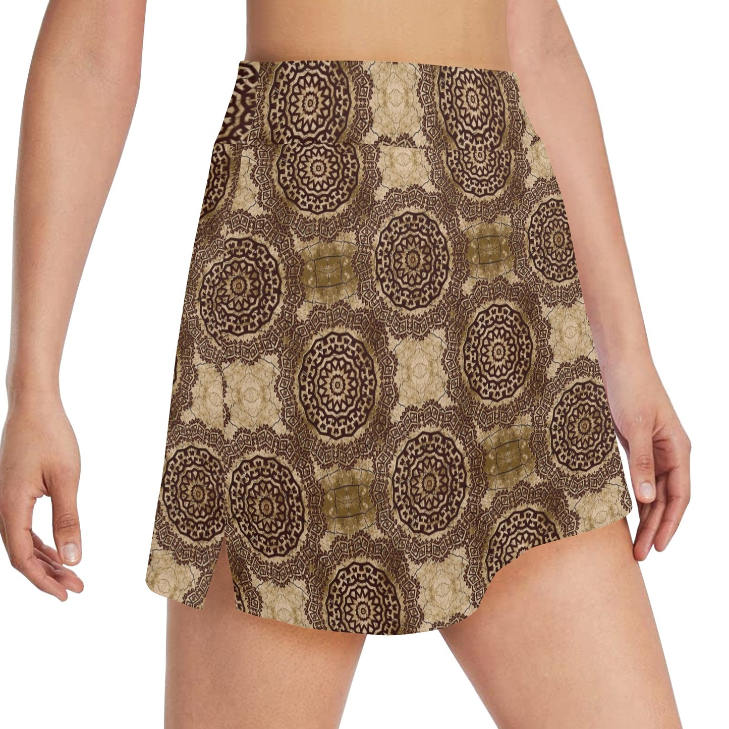 Ancient Greek Symbol Print Design LKS309 17" Golf & Pickleball Skort with Pockets