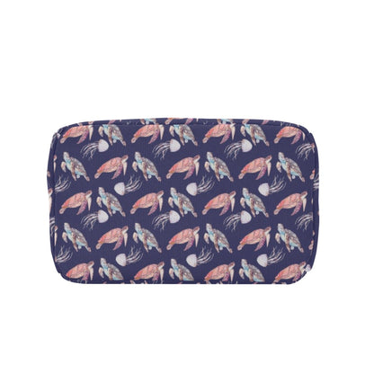 Sea Turtle With Jelly Fish Print Design LKS301 Insulated Lunch Bag