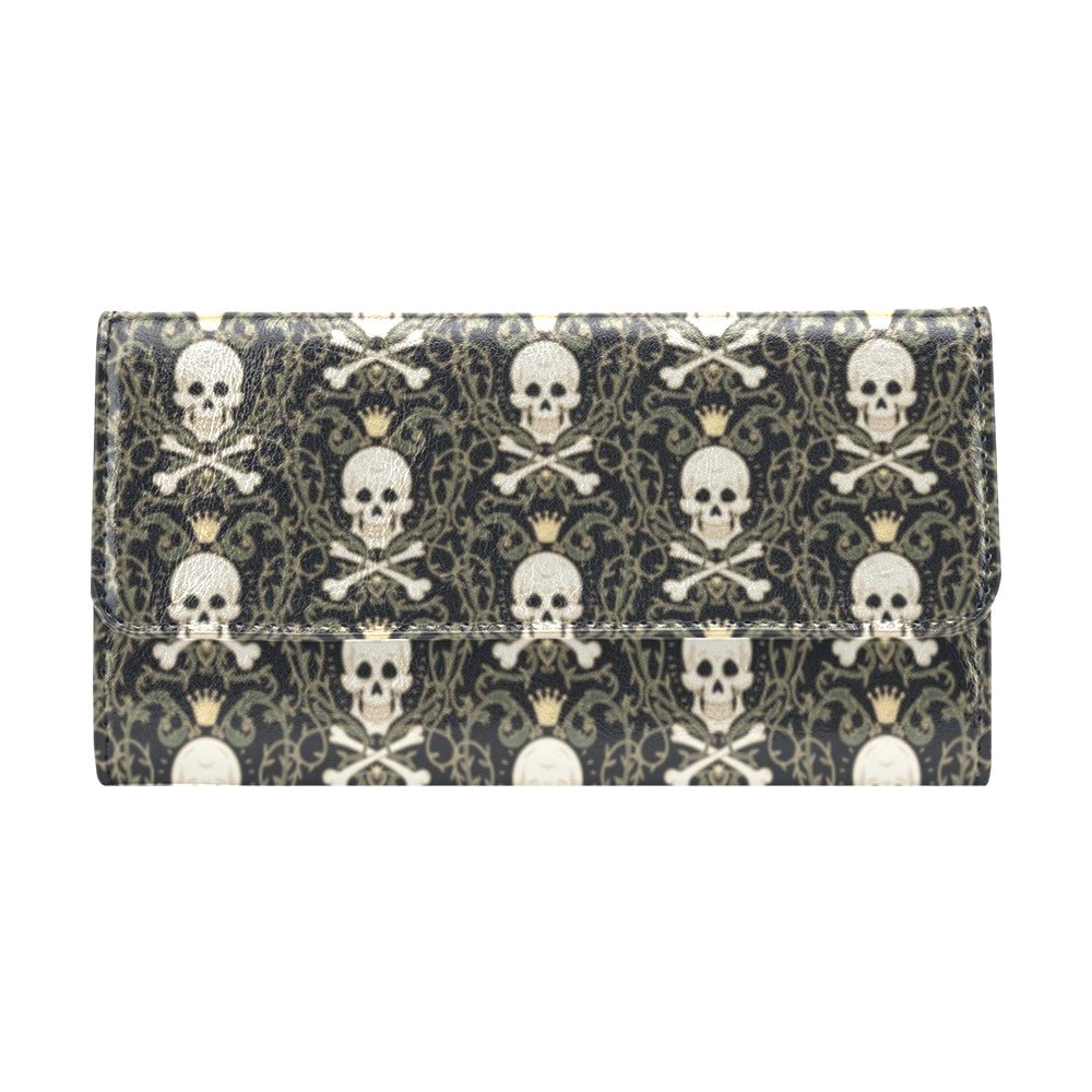 Skull King Print Design LKS307 Women's Trifold Wallet