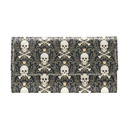 Skull King Print Design LKS307 Women's Trifold Wallet