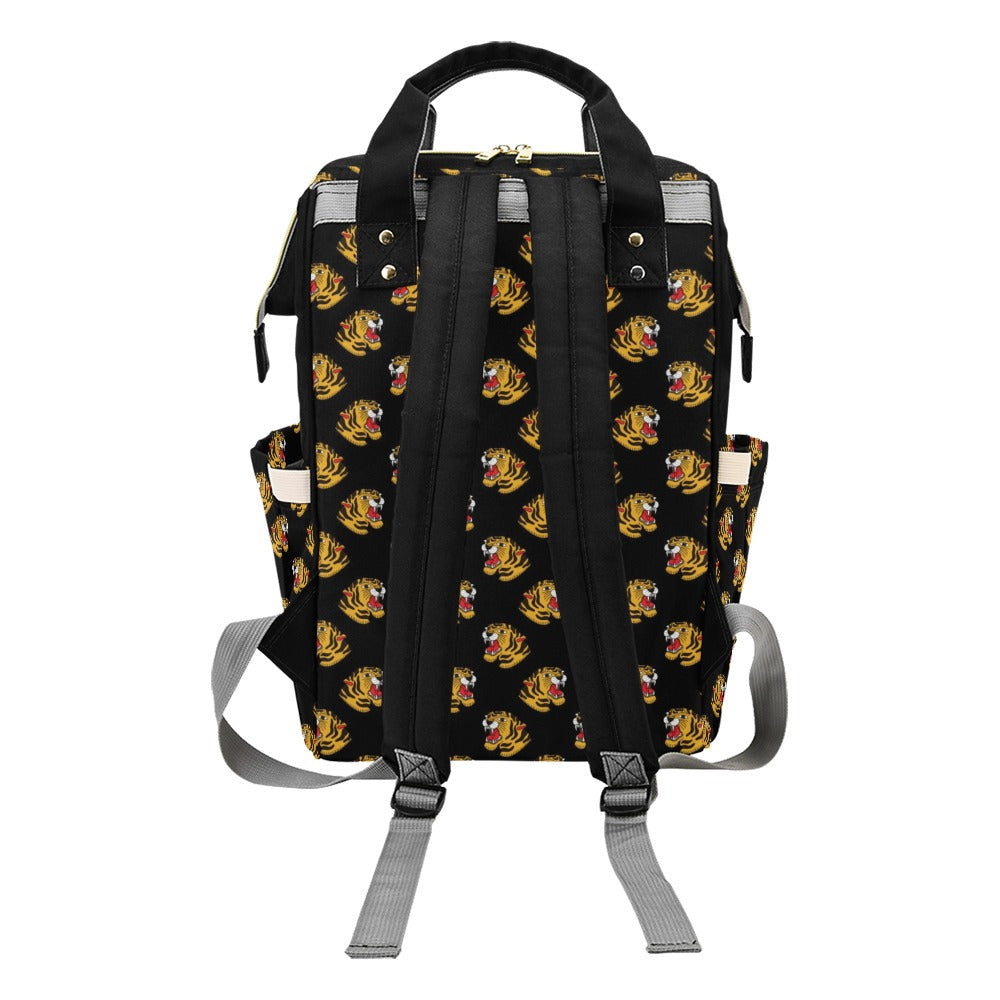 Tiger Head Print Design LKS306 Diaper Bag Backpack