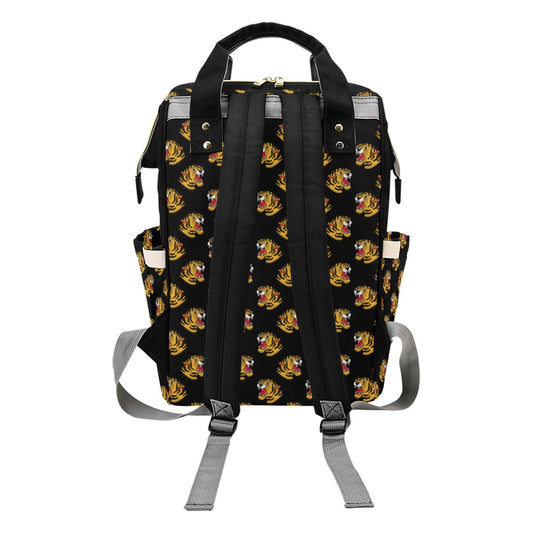 Tiger Head Print Design LKS306 Diaper Bag Backpack