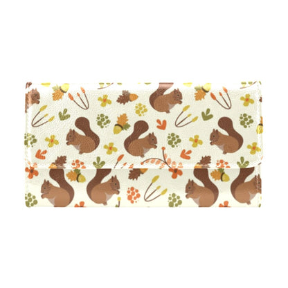 Squirrel Print Design LKS3010 Women's Trifold Wallet