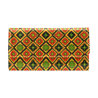 Rasta Reggae Color Pattern Women's Trifold Wallet