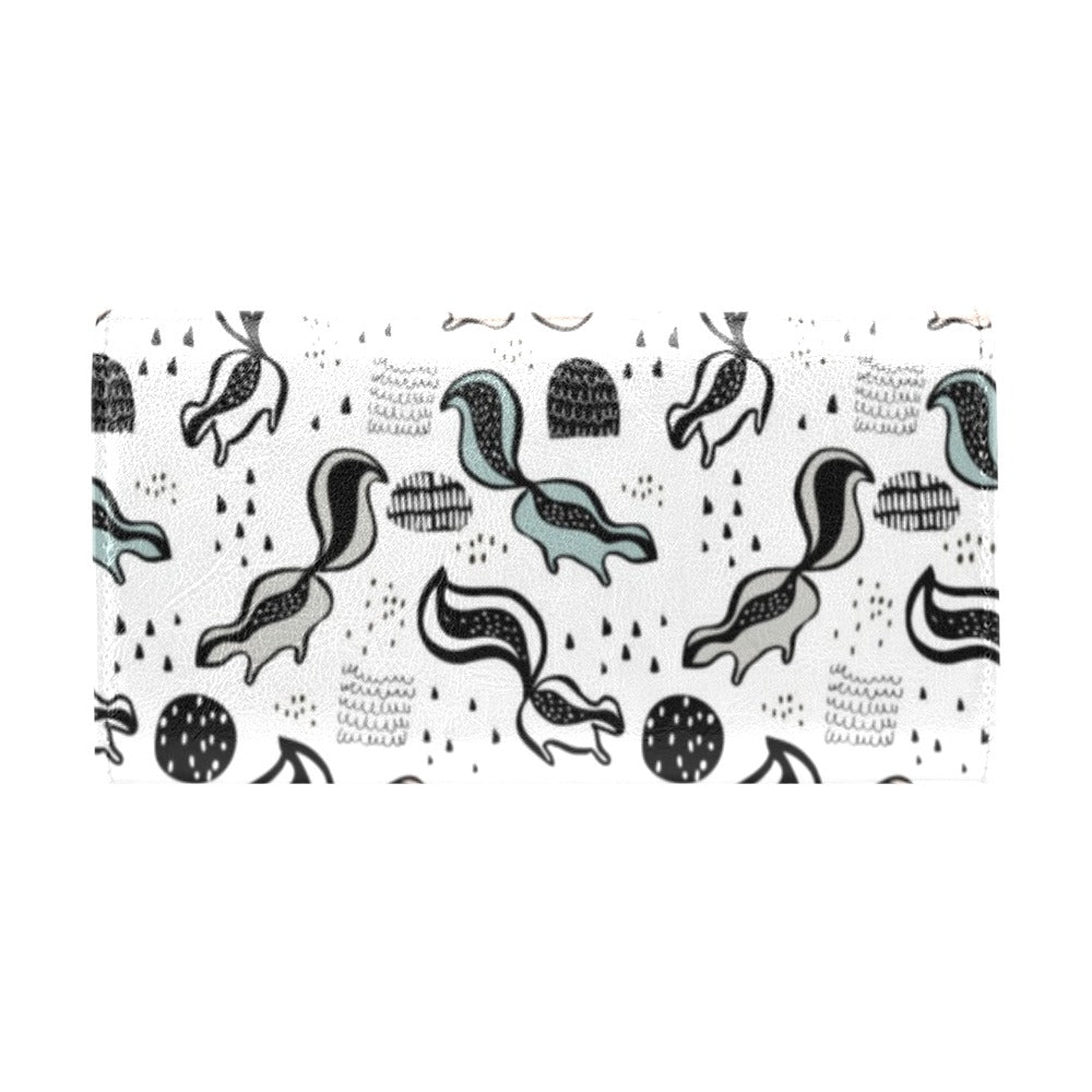 Skunk Print Design LKS303 Women's Trifold Wallet