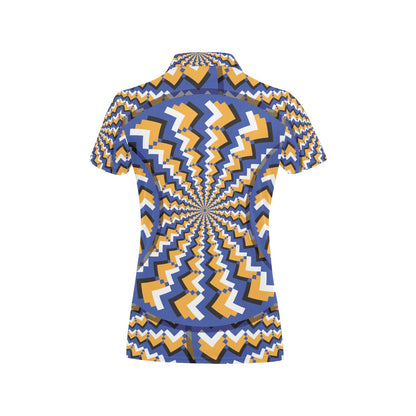Optical illusion Pattern Print Design A01 Women's Polo Shirt