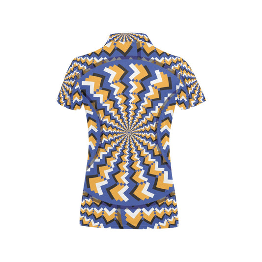 Optical illusion Pattern Print Design A01 Women's Polo Shirt