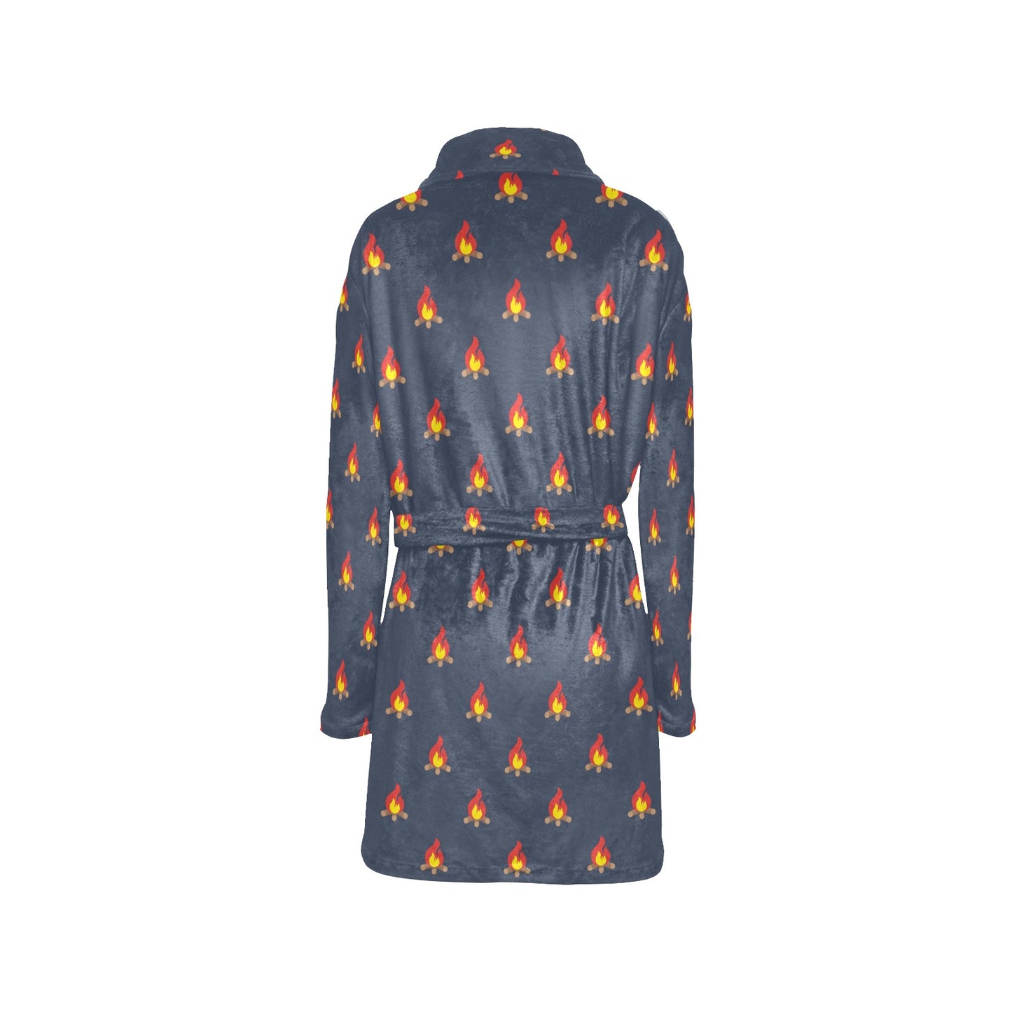 Campfire Pattern Print Design 02 Women's Fleece Robe