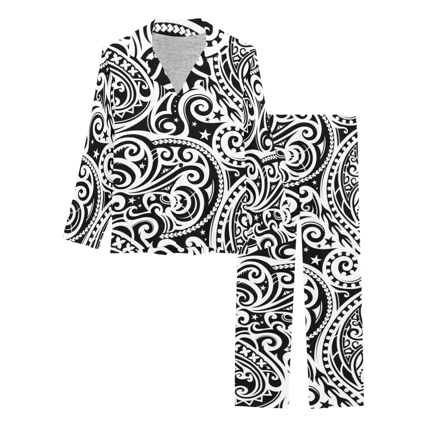 Polynesian Traditional Tribal Women's Long Pajama Set