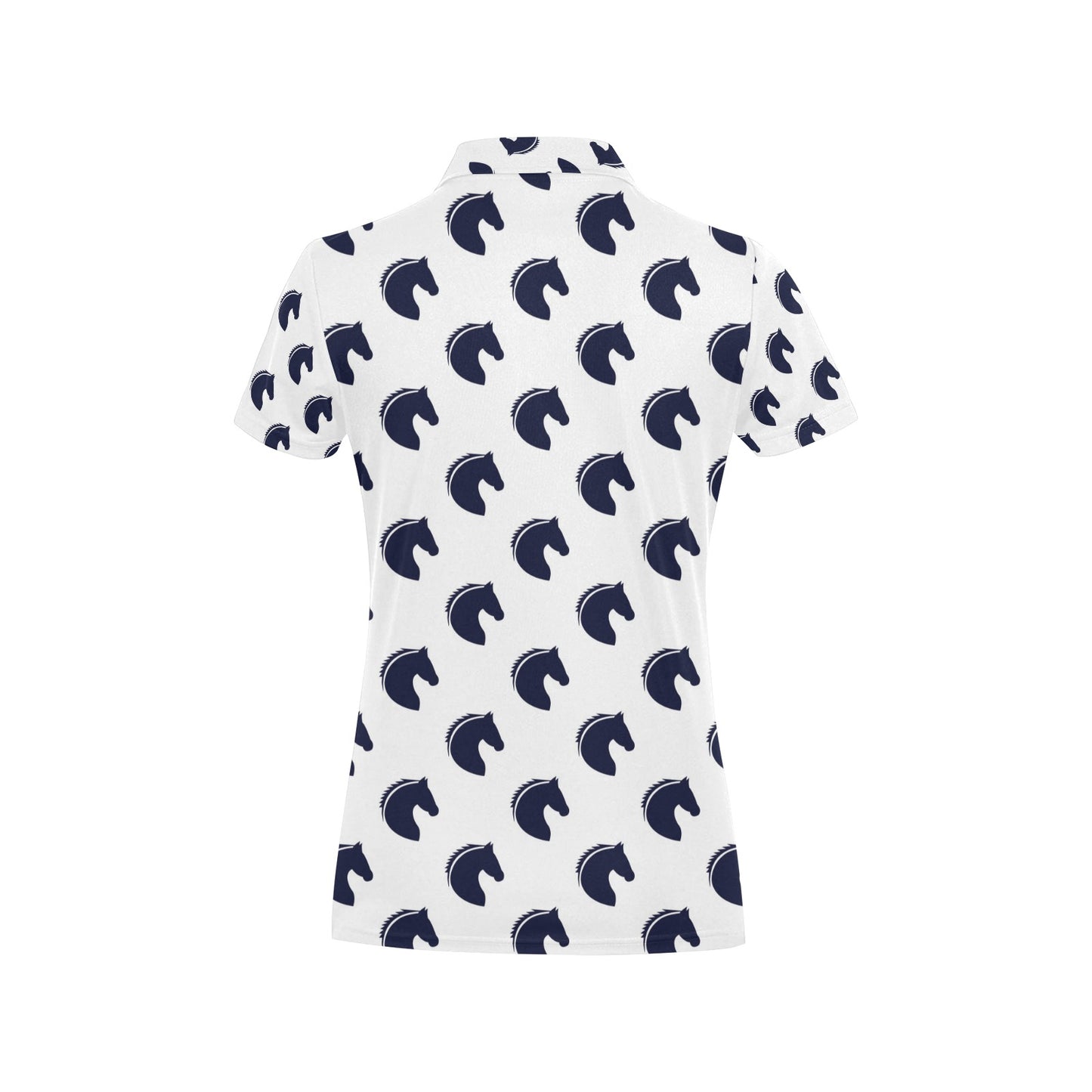 Horse Head Print Design LKS303 Women's Polo Shirt