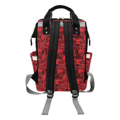 Wine Glass Print Design LKS301 Diaper Bag Backpack