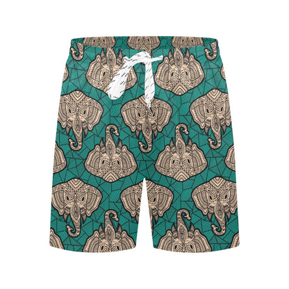 Boho Head Elephant Men's Swim Trunks Beach Shorts