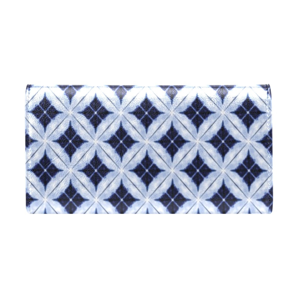 Tie Dye Print Design LKS308 Women's Trifold Wallet