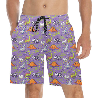 Zombie Dinosaur Print Design LKS302 Men's Swim Trunks Beach Shorts