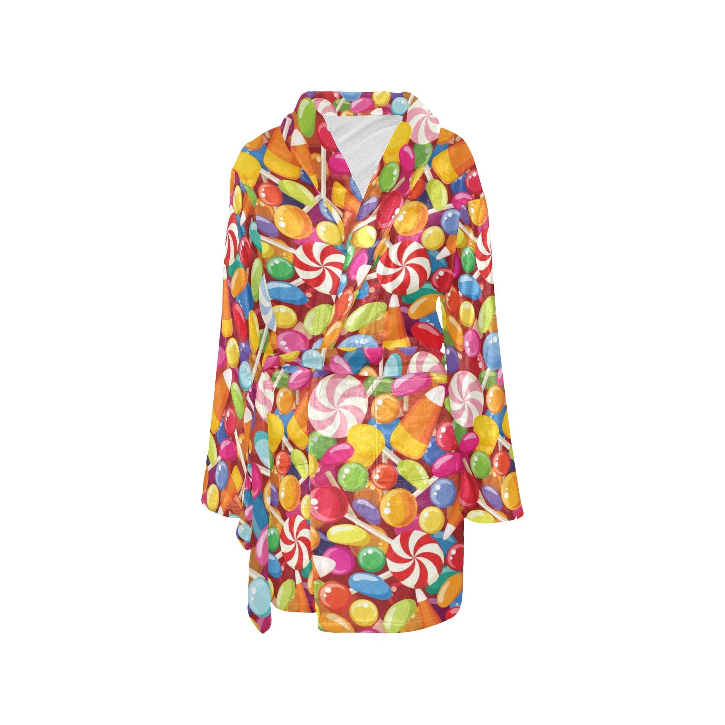 Candy Pattern Print Design 02 Women's Fleece Robe