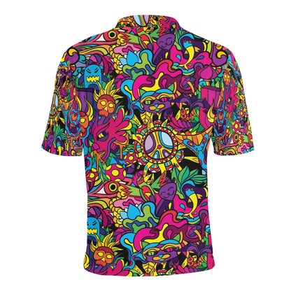 Trippy Print Design LKS304 Men Polo Shirt