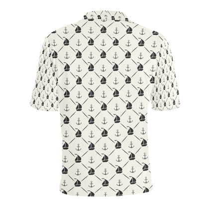 Sailboat Print Design LKS302 Men Polo Shirt