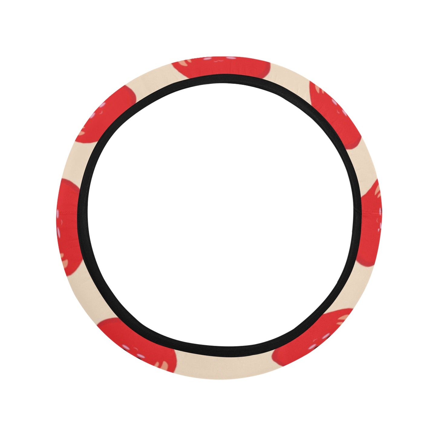 Tomato Print Design LKS308 Steering Wheel Cover with Elastic Edge